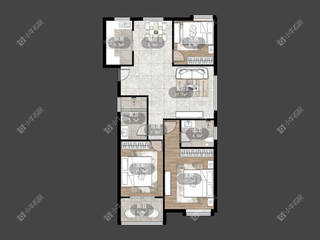 镇江国信宜和在售二手房源户型图_小牛看房