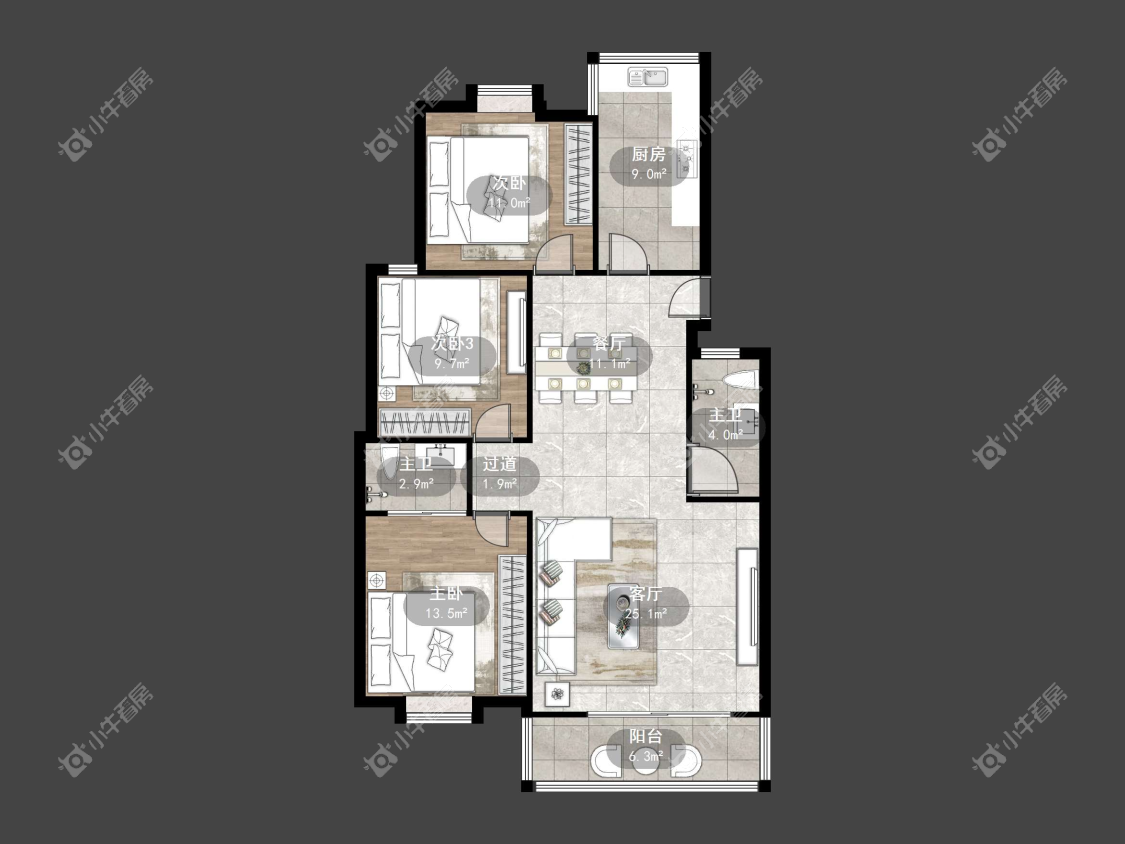 镇江凤翔花园在售二手房源户型图_小牛看房