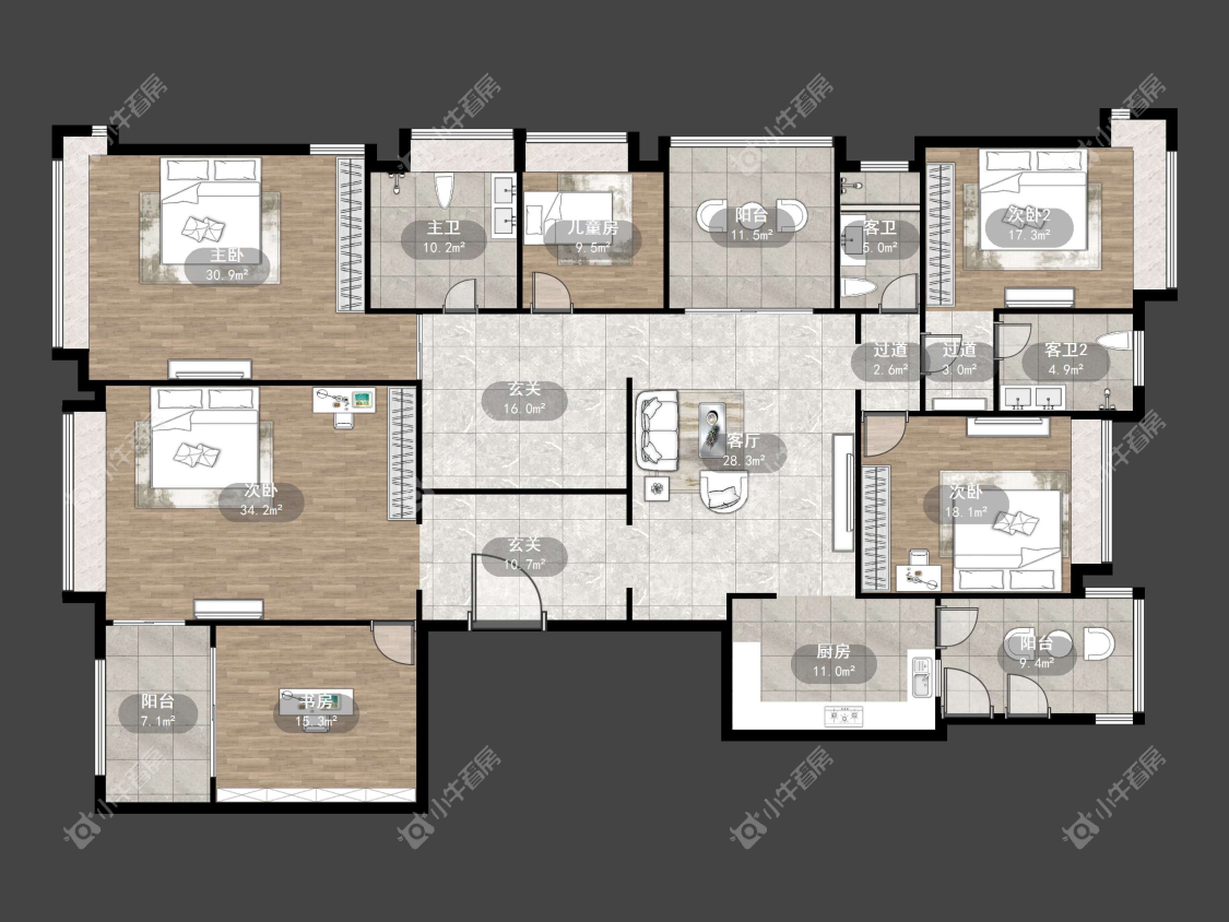 镇江恒大城在售二手房源户型图_小牛看房