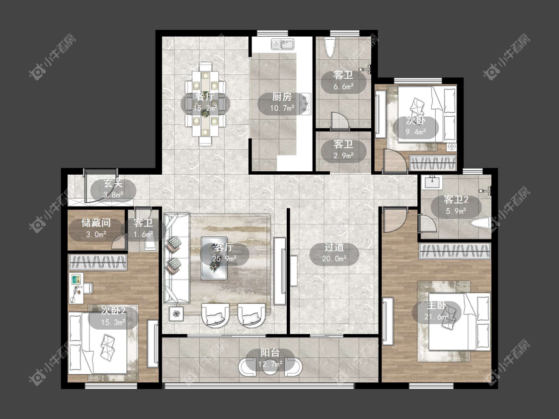 镇江吾悦华府（丹阳）在售二手房源户型图_小牛看房