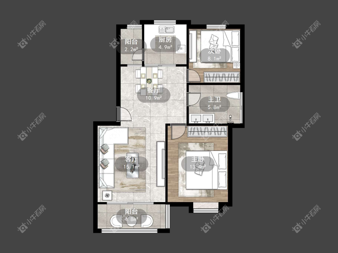 镇江缇香花园一期在售二手房源户型图_小牛看房