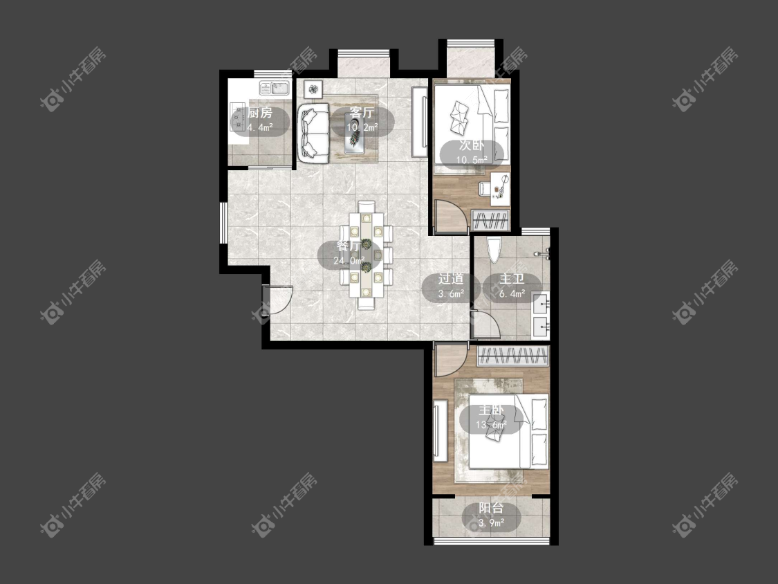 镇江金鼎城市花园在售二手房源户型图_小牛看房