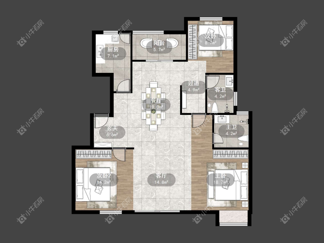 镇江翡翠林花园（天福花园）在售二手房源户型图_小牛看房