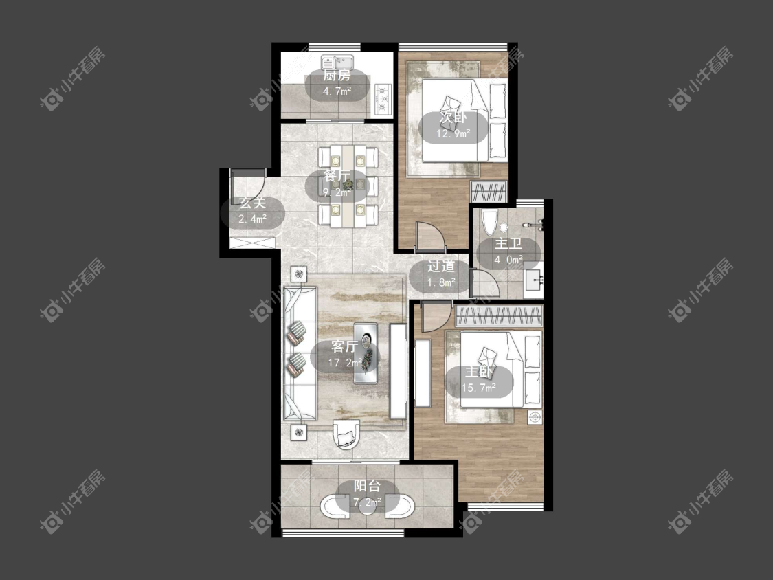 镇江滨河凤凰城在售二手房源户型图_小牛看房