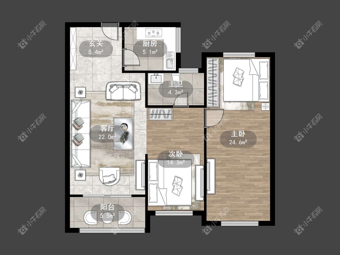 镇江华都幸福里在售二手房源户型图_小牛看房