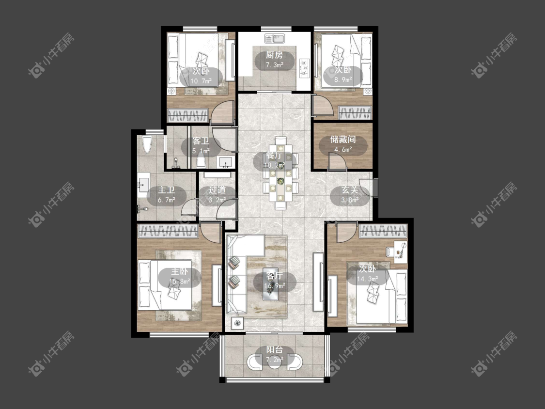 镇江凤凰郡在售二手房源户型图_小牛看房