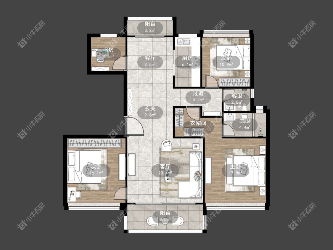 镇江碧桂园樾府在售二手房源户型图_小牛看房