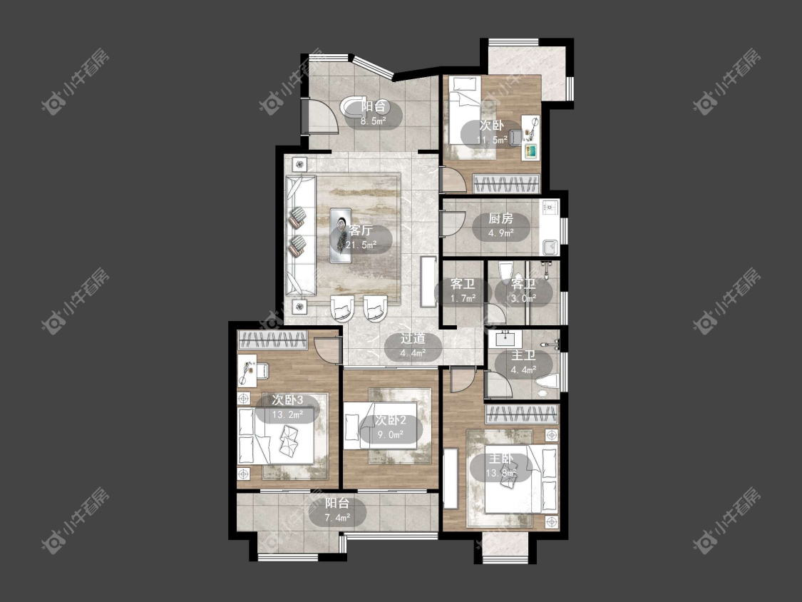 镇江东方盛世在售二手房源户型图_小牛看房