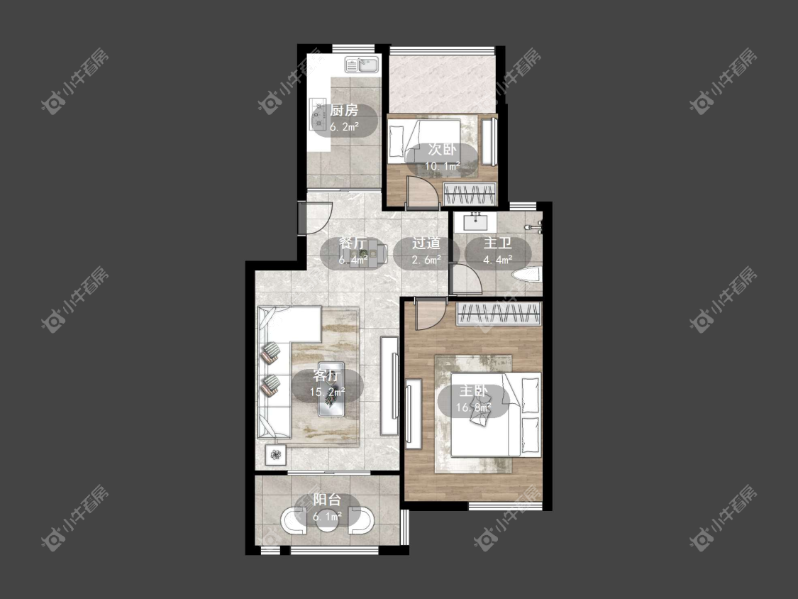 镇江紫竹园在售二手房源户型图_小牛看房