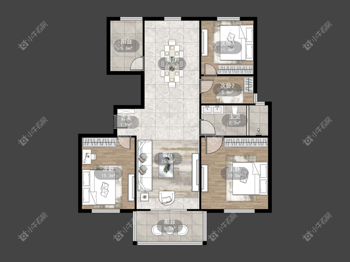 镇江天颐城在售二手房源户型图_小牛看房