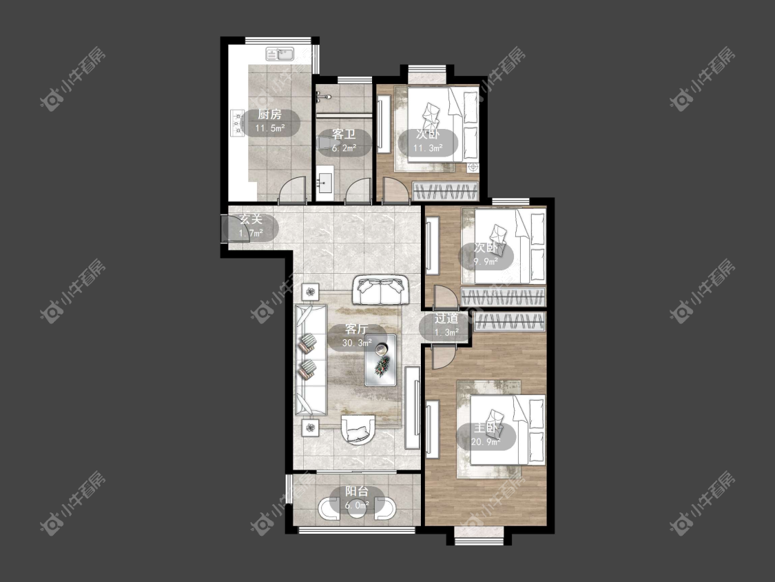 镇江嘉荟新城在售二手房源户型图_小牛看房