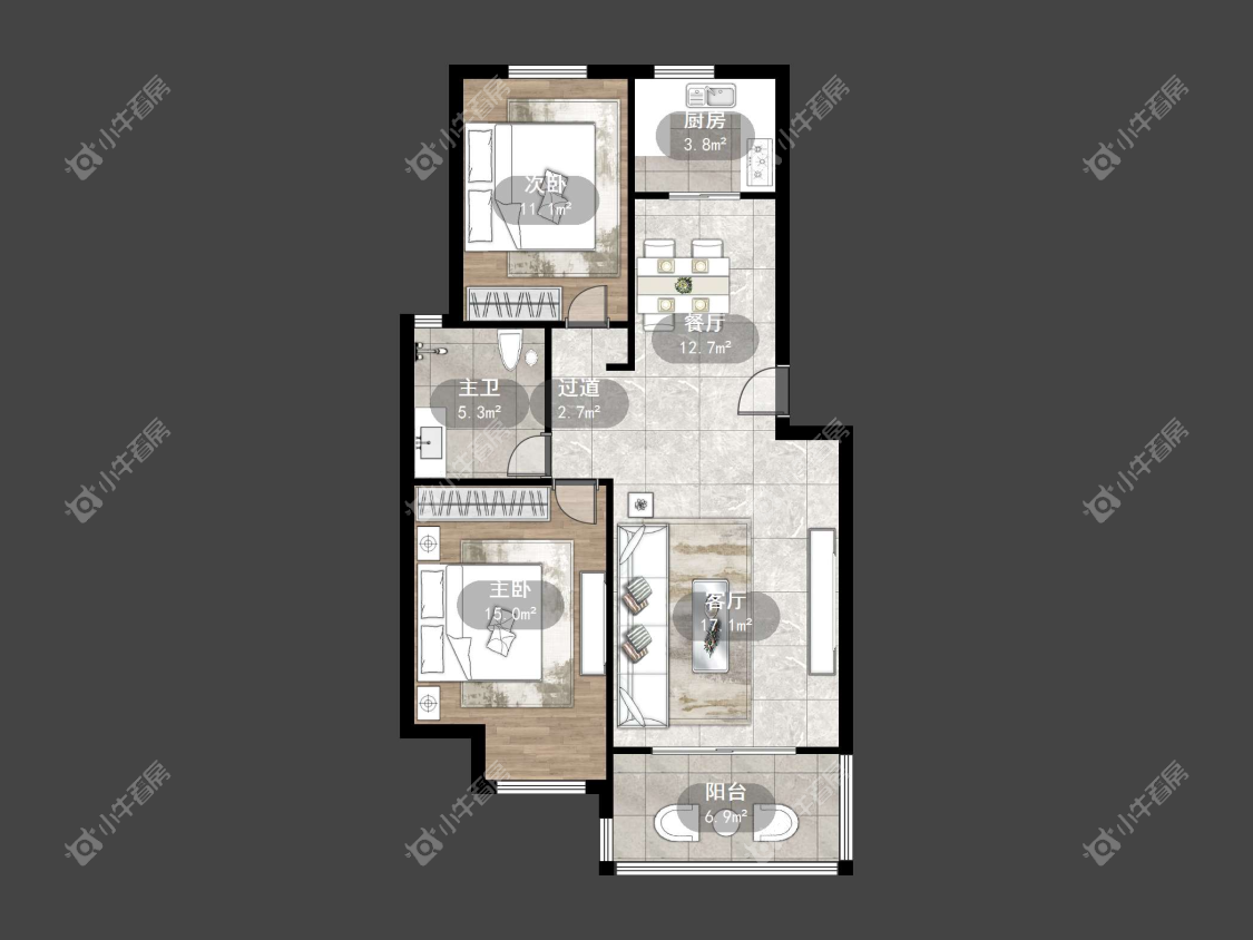 镇江滨河凤凰城在售二手房源户型图_小牛看房