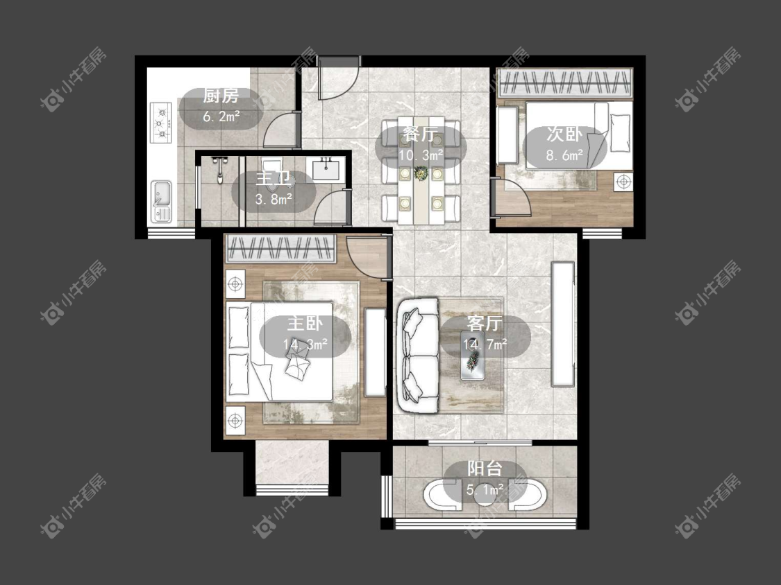 镇江嘉荟新城在售二手房源户型图_小牛看房