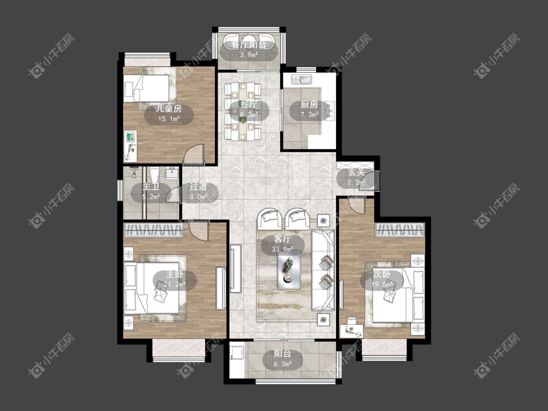 镇江澳都花城在售二手房源户型图_小牛看房