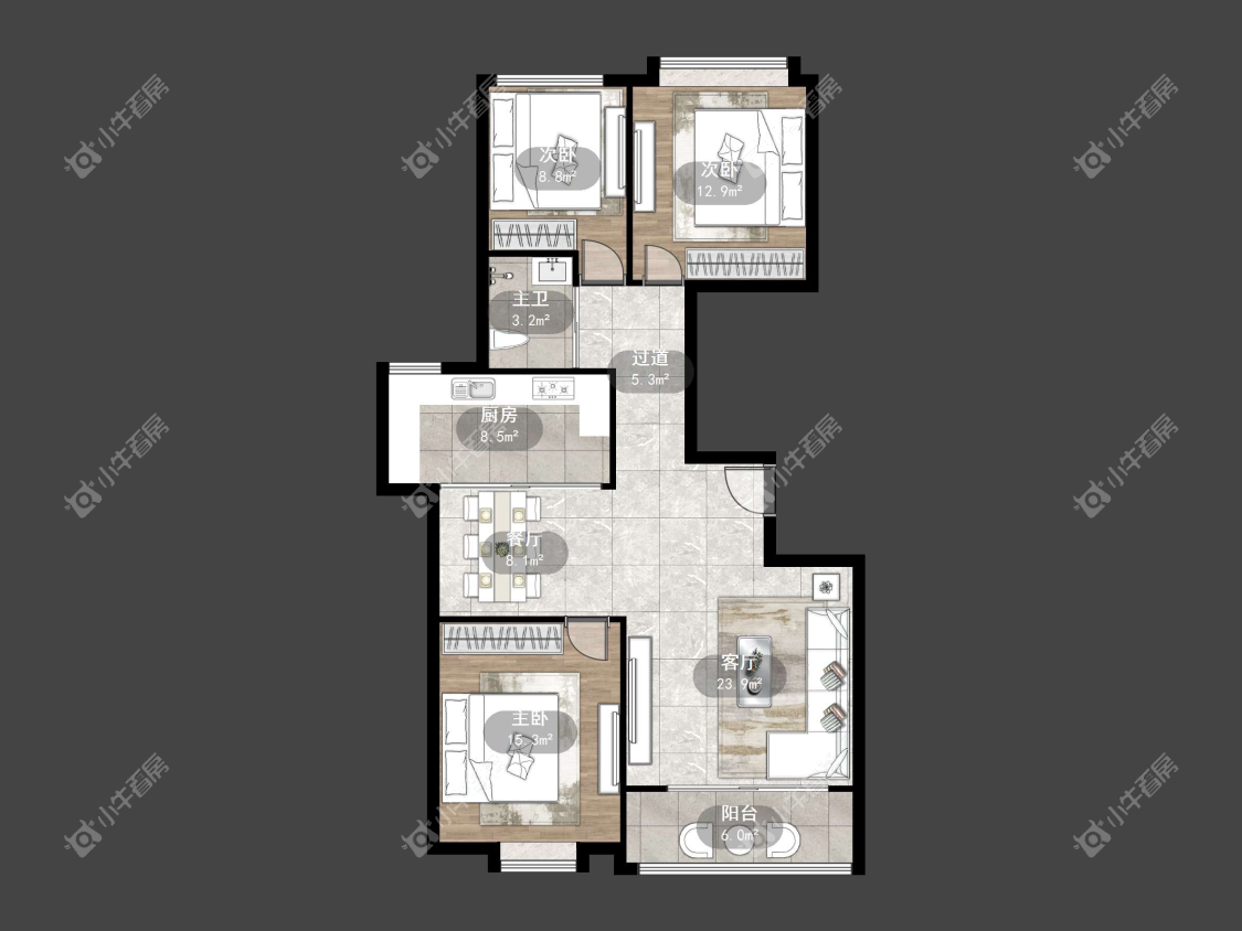 镇江金鼎城市花园在售二手房源户型图_小牛看房