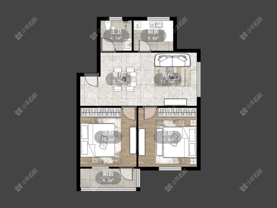 镇江玉泉小区在售二手房源户型图_小牛看房