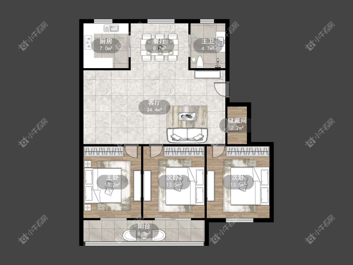 镇江集成公寓在售二手房源户型图_小牛看房