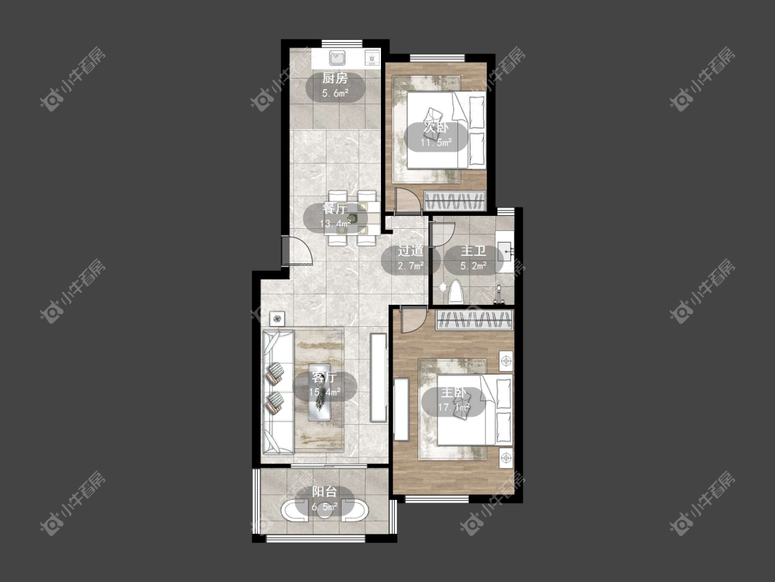 镇江滨河凤凰城在售二手房源户型图_小牛看房