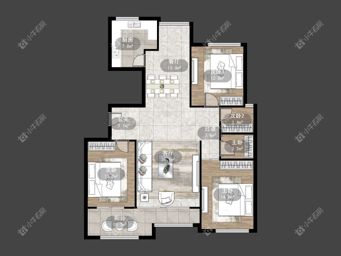 镇江御珑湾(丹阳)在售二手房源户型图_小牛看房