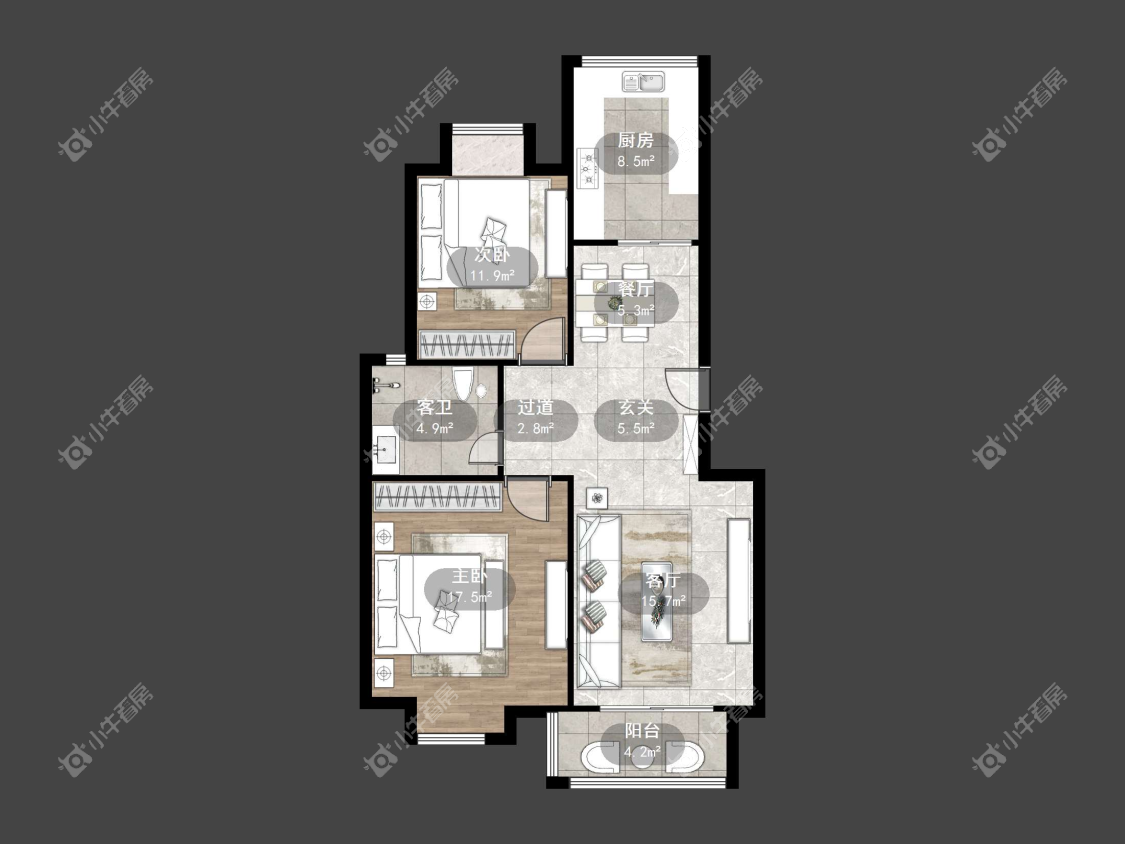 镇江芳草苑在售二手房源户型图_小牛看房