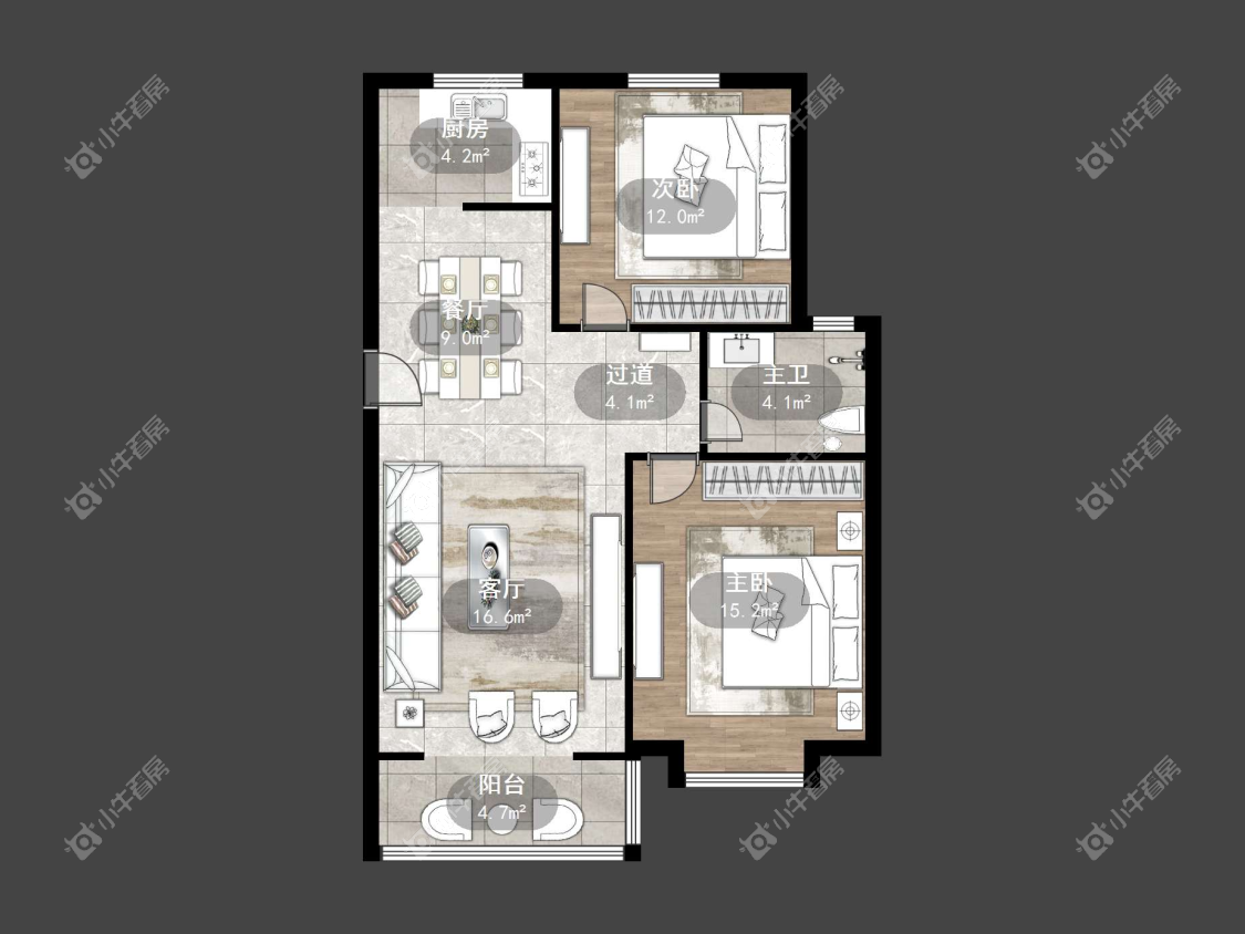 镇江碧水兰庭在售二手房源户型图_小牛看房
