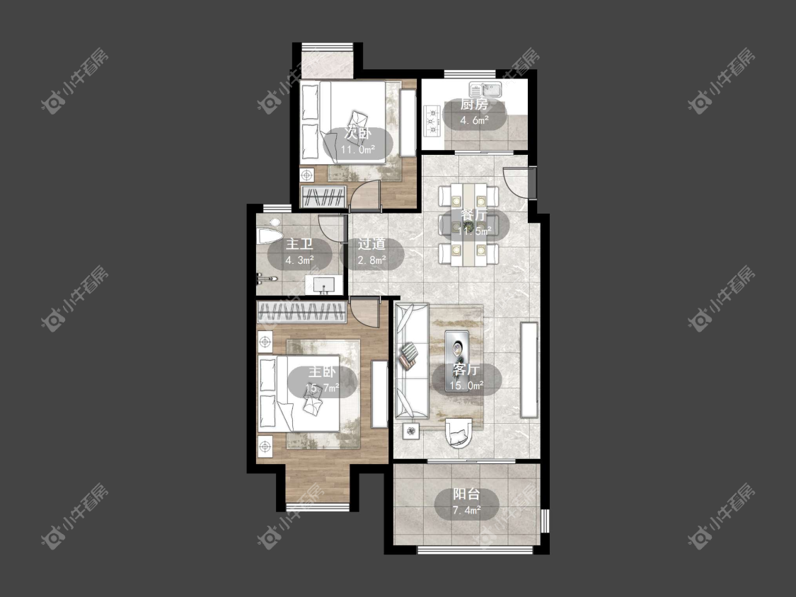 镇江锦绣熙城在售二手房源户型图_小牛看房