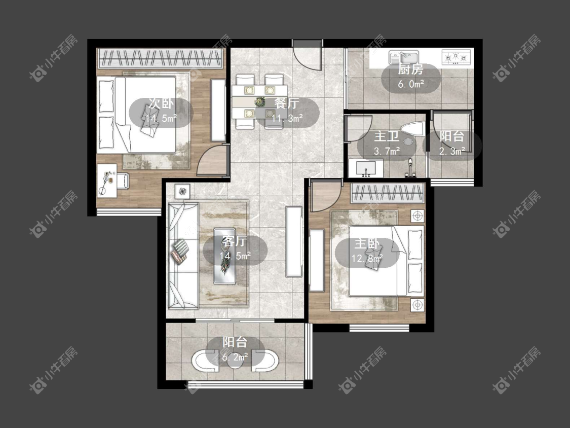 镇江滨河凤凰城在售二手房源户型图_小牛看房