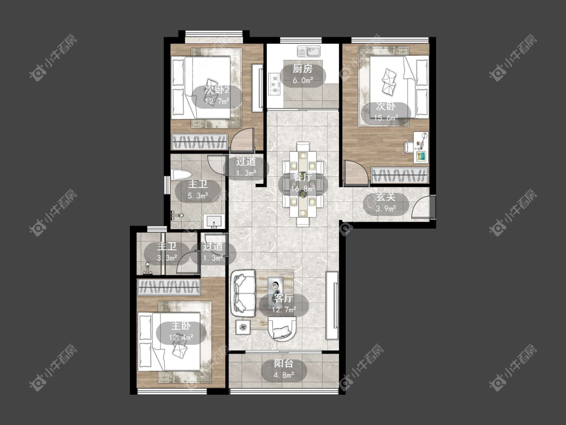 镇江汇金天地在售二手房源户型图_小牛看房