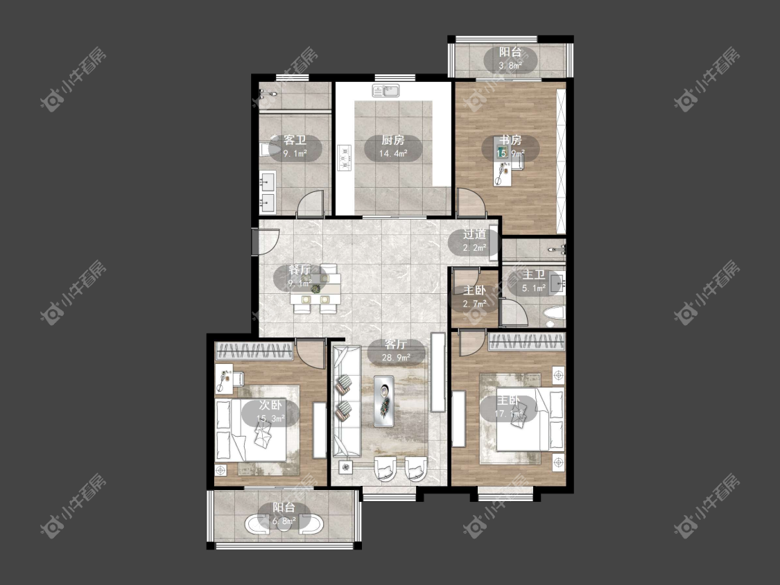 镇江金凤凰在售二手房源户型图_小牛看房