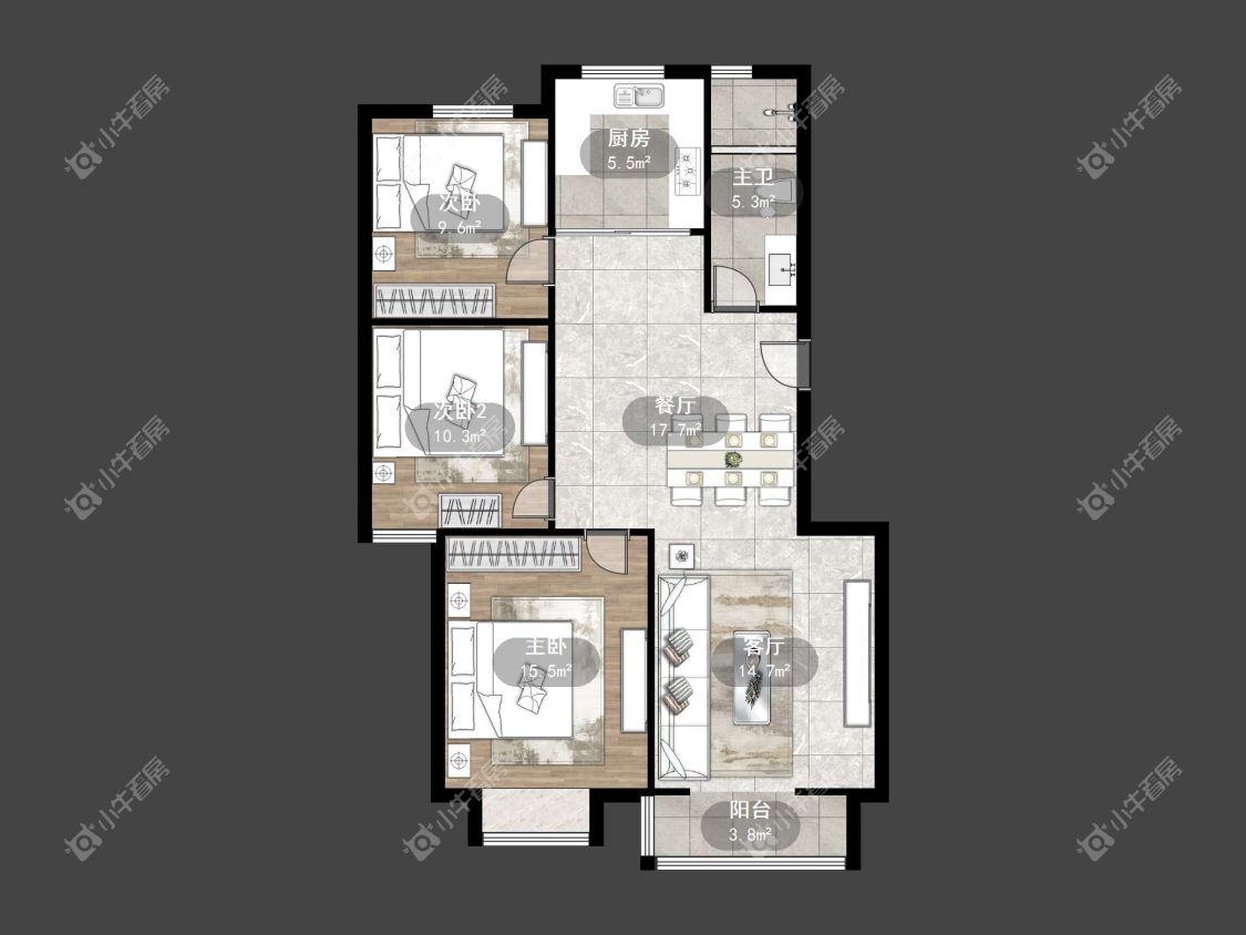 镇江锦尚名都在售二手房源户型图_小牛看房
