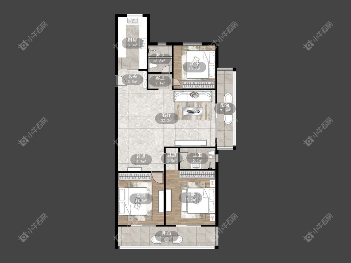 镇江万善上院在售二手房源户型图_小牛看房