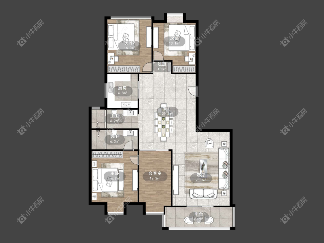 镇江凤翔花园在售二手房源户型图_小牛看房