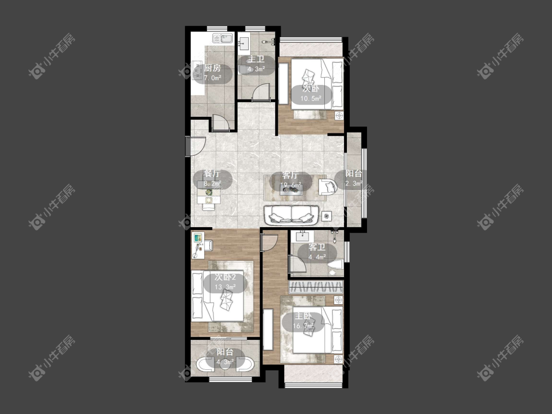 镇江翡翠林花园（天福花园）在售二手房源户型图_小牛看房