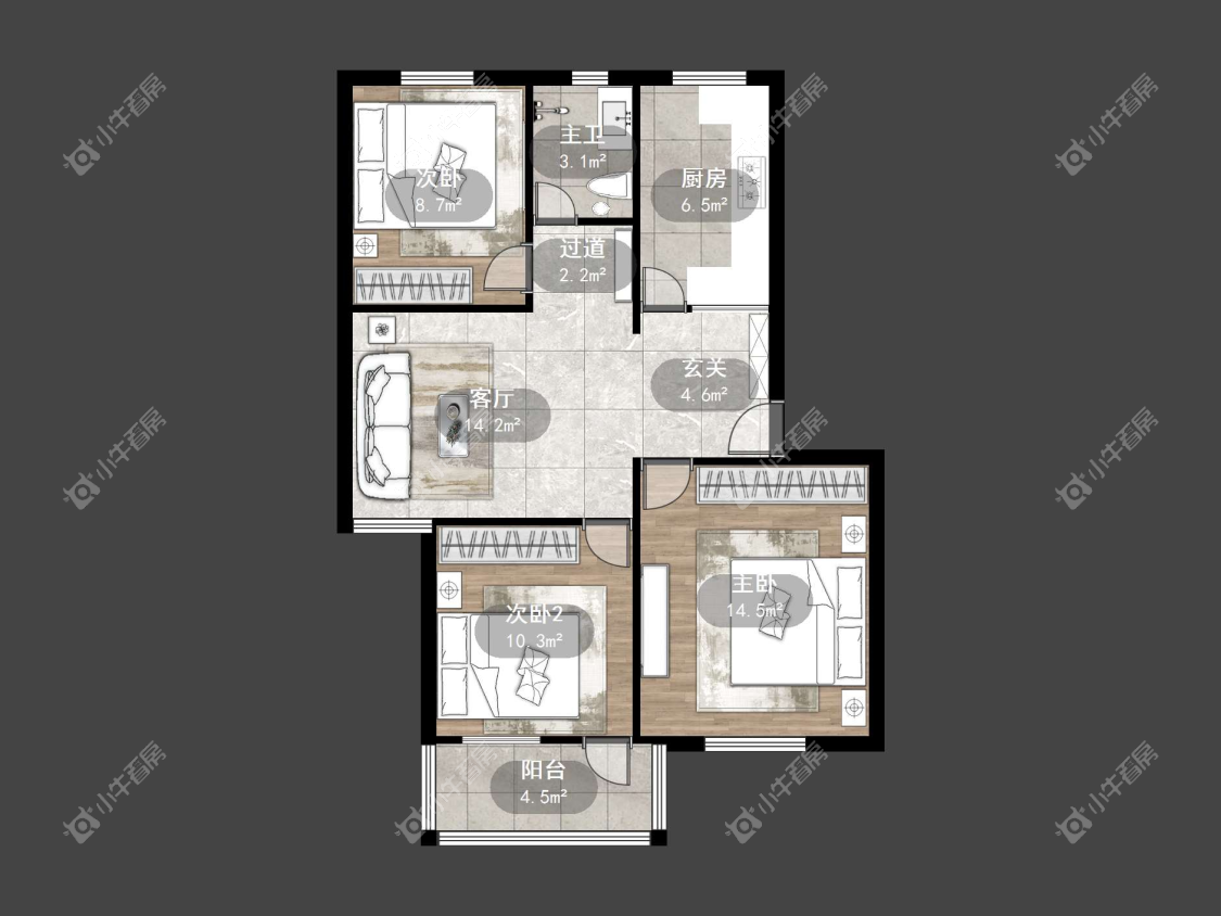 镇江百花新村在售二手房源户型图_小牛看房