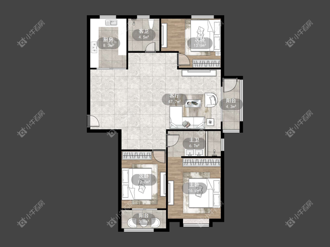 镇江汇金天地在售二手房源户型图_小牛看房