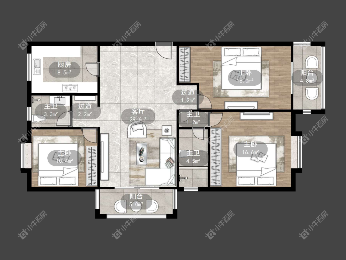 镇江汇金天地在售二手房源户型图_小牛看房