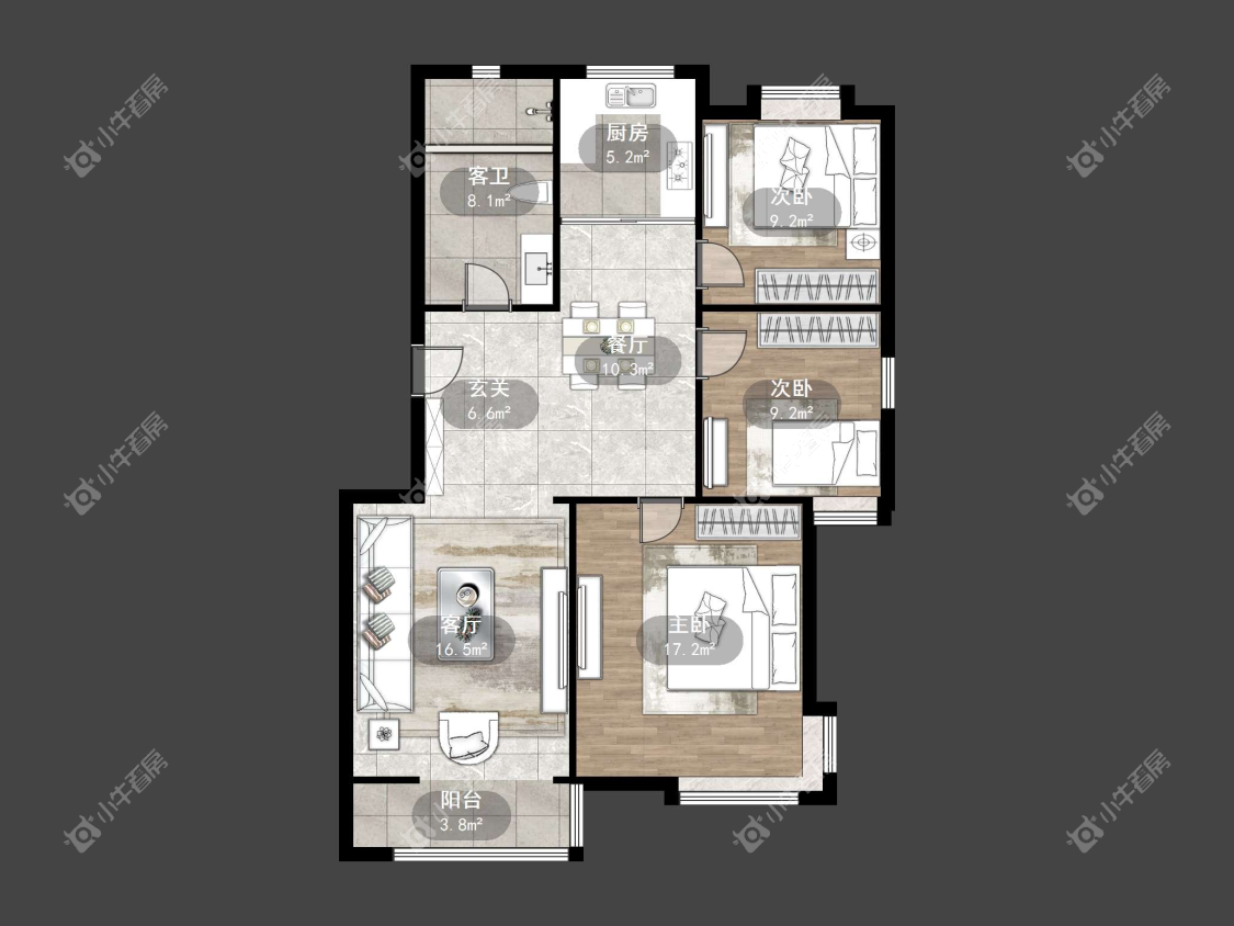 镇江锦尚名都在售二手房源户型图_小牛看房