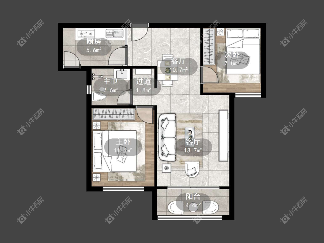 镇江众悦华城在售二手房源户型图_小牛看房