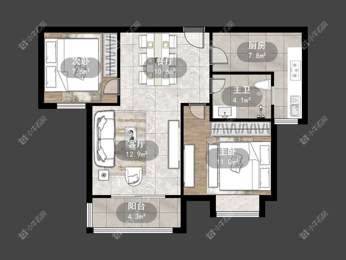 镇江美亚华悦在售二手房源户型图_小牛看房