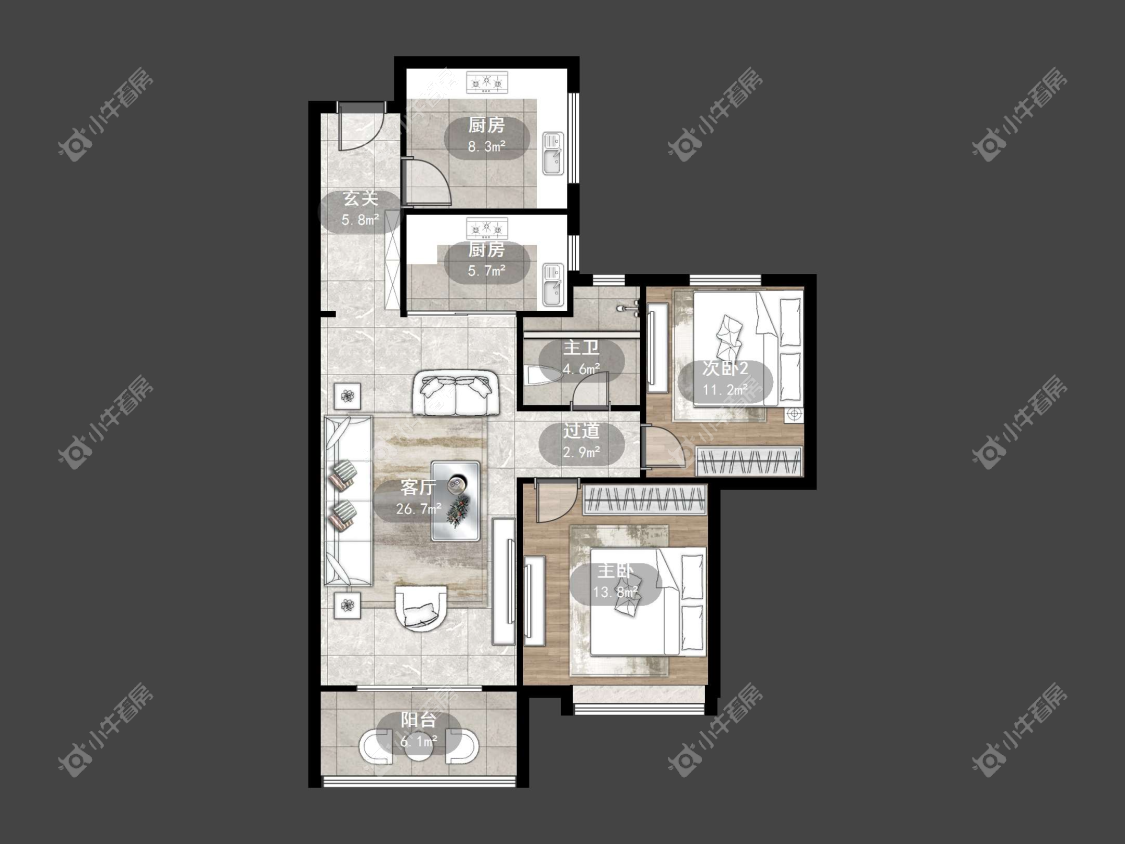 镇江万善上院在售二手房源户型图_小牛看房