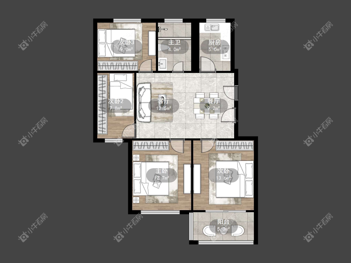 镇江华云公寓在售二手房源户型图_小牛看房