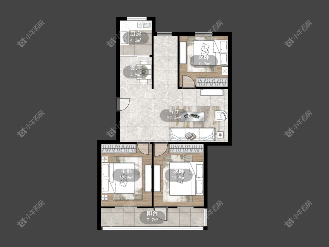 镇江龙凤新村在售二手房源户型图_小牛看房