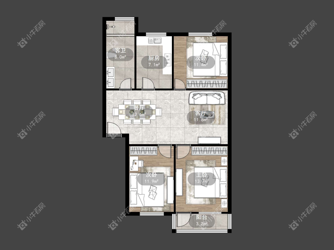 镇江华阳苑在售二手房源户型图_小牛看房