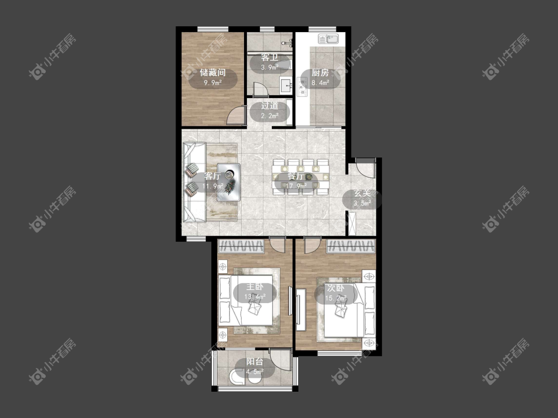 镇江东方苑在售二手房源户型图_小牛看房