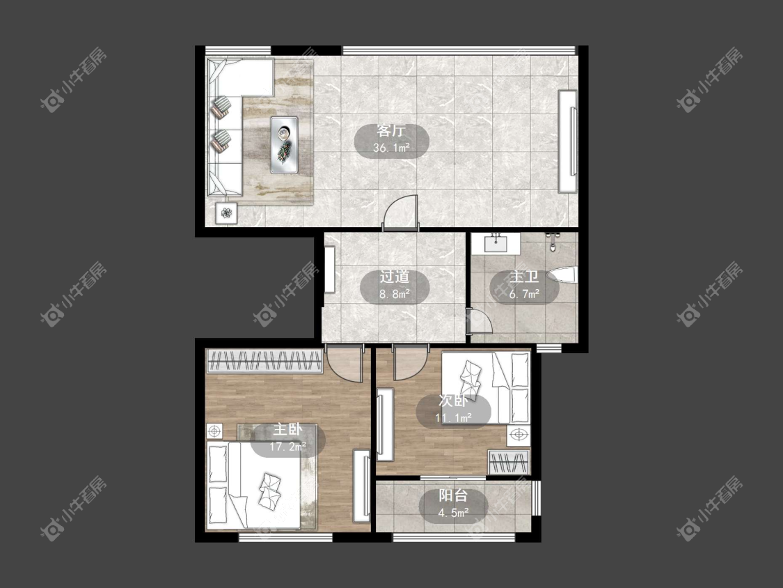 镇江普善人家在售二手房源户型图_小牛看房