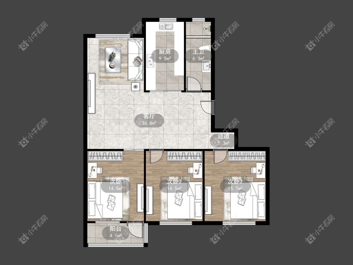 镇江金宛新村在售二手房源户型图_小牛看房