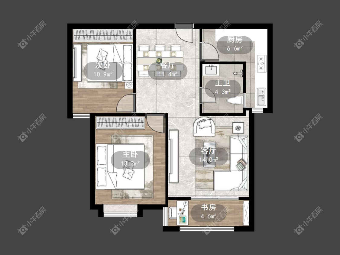 镇江众悦华城在售二手房源户型图_小牛看房