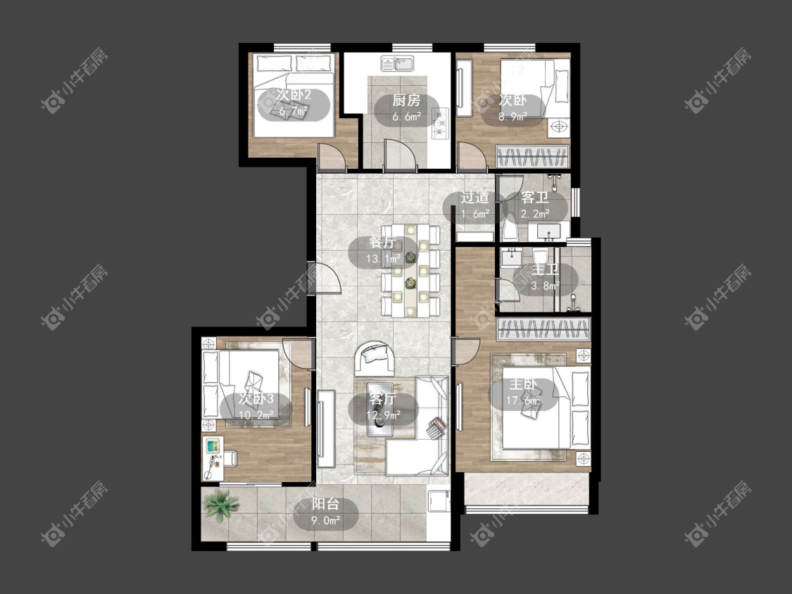 镇江桃源里在售二手房源户型图_小牛看房
