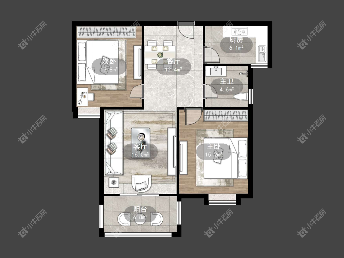 镇江华都锦城在售二手房源户型图_小牛看房