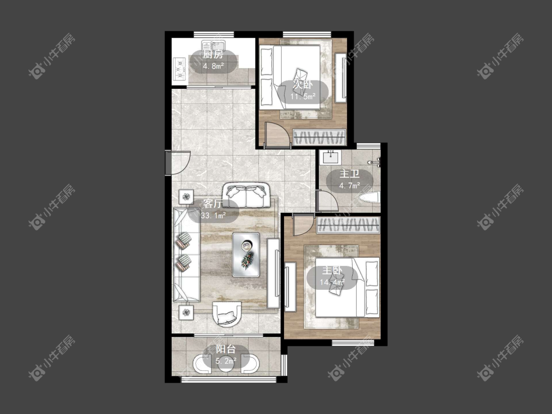 镇江江南人家在售二手房源户型图_小牛看房